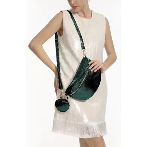 Travel Fanny Pack Metallic Color Phone Waist Packs