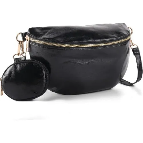 Travel Fanny Pack Metallic Color Phone Waist Packs