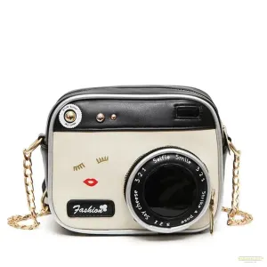 Trendy Camera Shaped Leather Shoulder Cross-Body Handbag - The Perfect Unusual Gift