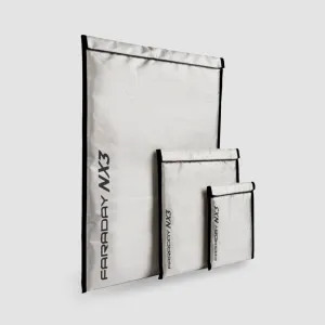 Triple Layer CYBER Fabric Faraday Bags Kit (3 pack small)