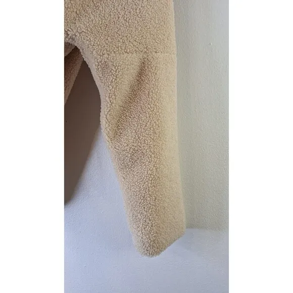 TUCKERNUCK Rollins Cream Fleece Turtleneck Pullover Sweater Women's M Gorpcore