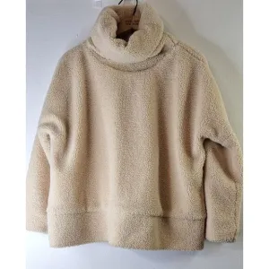 TUCKERNUCK Rollins Cream Fleece Turtleneck Pullover Sweater Women's M Gorpcore