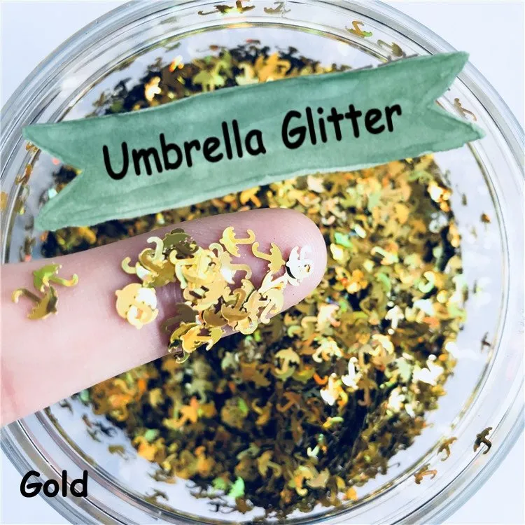 Umbrella Loose glitters 5mm UV resin / Holographic / Solvent Resistant / Slime Art / Nail Art / Resin Jewelry
