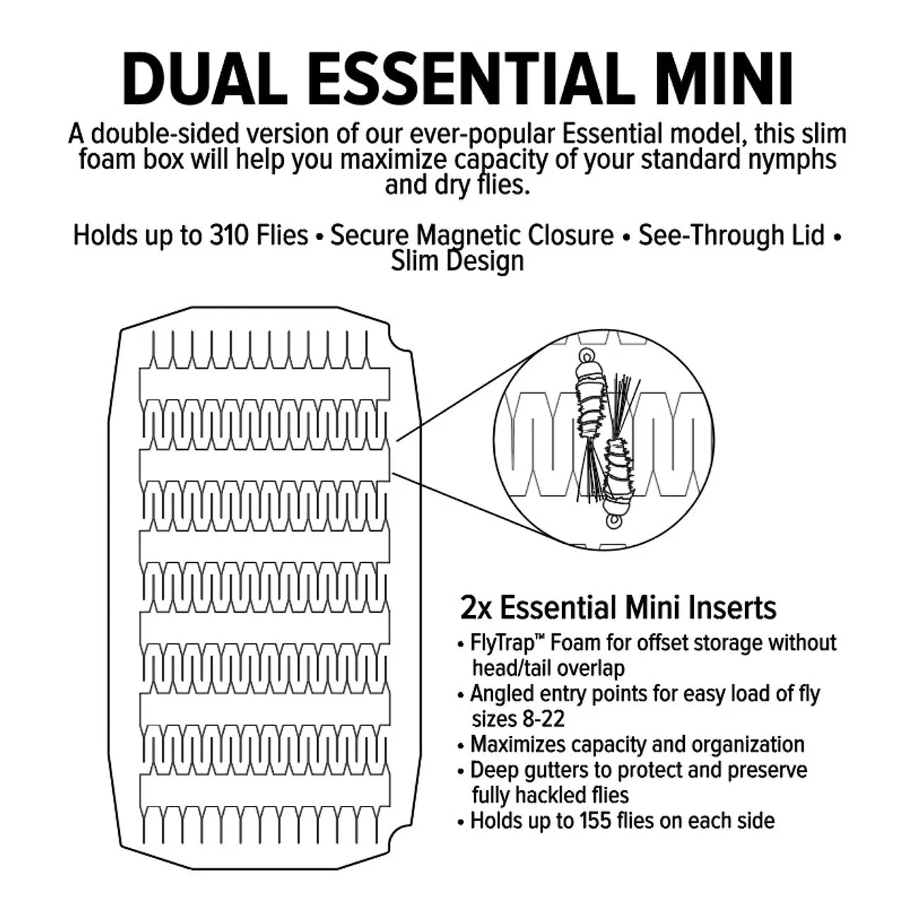 Umpqua UPG Foam Double Essential Mini Fly Box