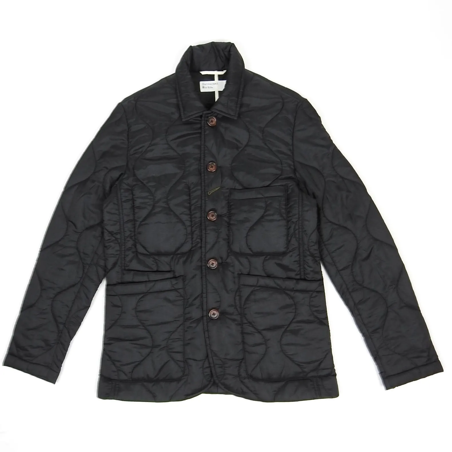 Universal Works Quilted Bakers Jacket Black Medium