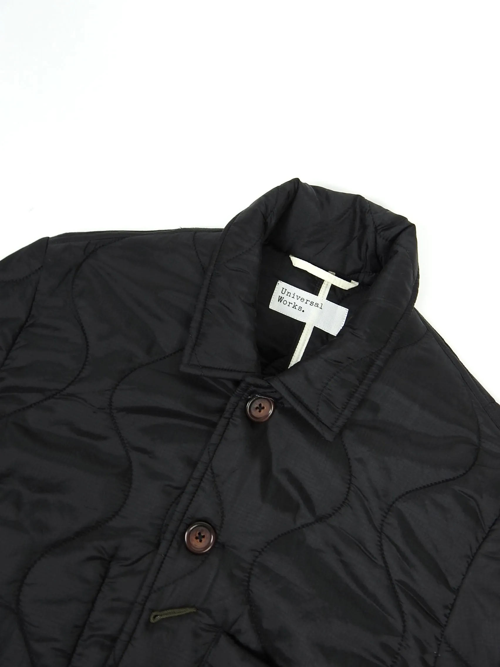 Universal Works Quilted Bakers Jacket Black Medium