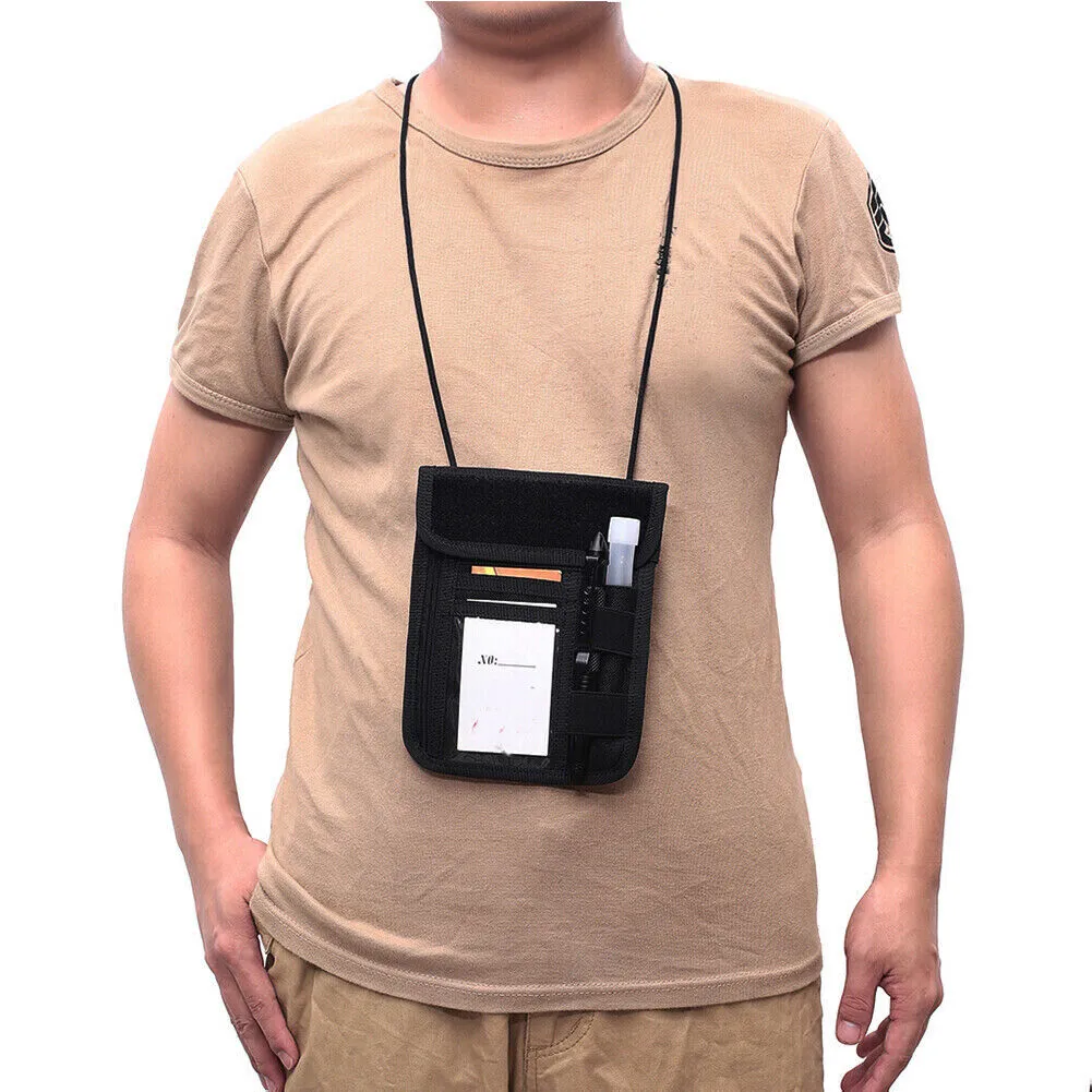 US Anti-Theft RFID Blocking Passport Holder Neck Travel Hidden Wallet Pouch