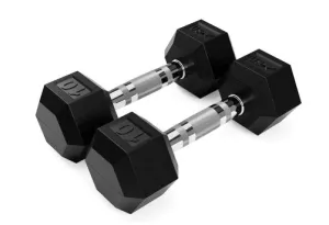 USA Rubber Hex Dumbbell (Sold in Pairs)