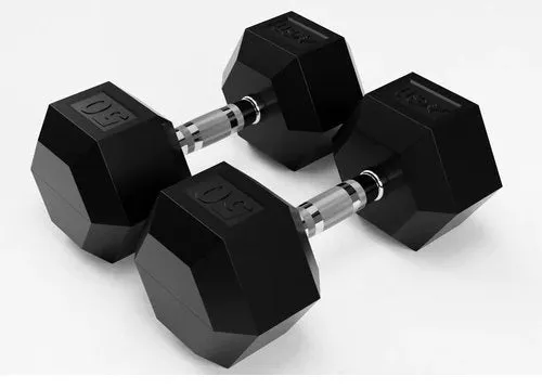 USA Rubber Hex Dumbbell (Sold in Pairs)