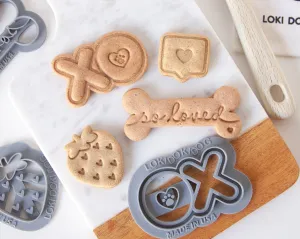 Valentine's Day Dog Biscuit Cookie Cutters (Bundle of 4)