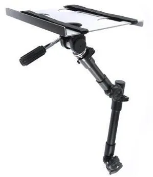 Ventilated Aluminum Laptop Tray with 2 velcro laptop securement straps