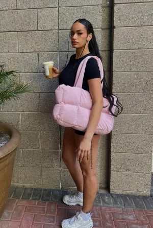 Vivid puffer tote bag
