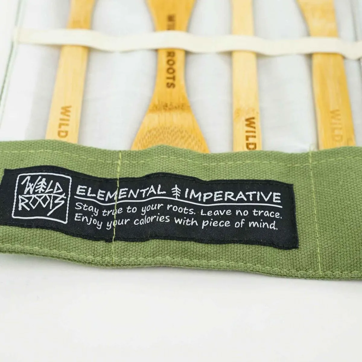 Wild Roots Natural Bamboo Cutlery Set - Khaki