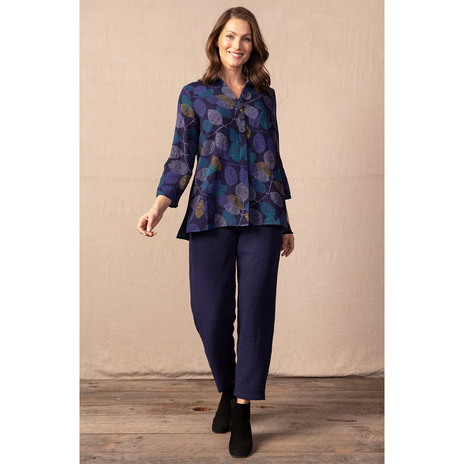 Women's Habitat Falling Leaves Express Travel Tunic Midnight