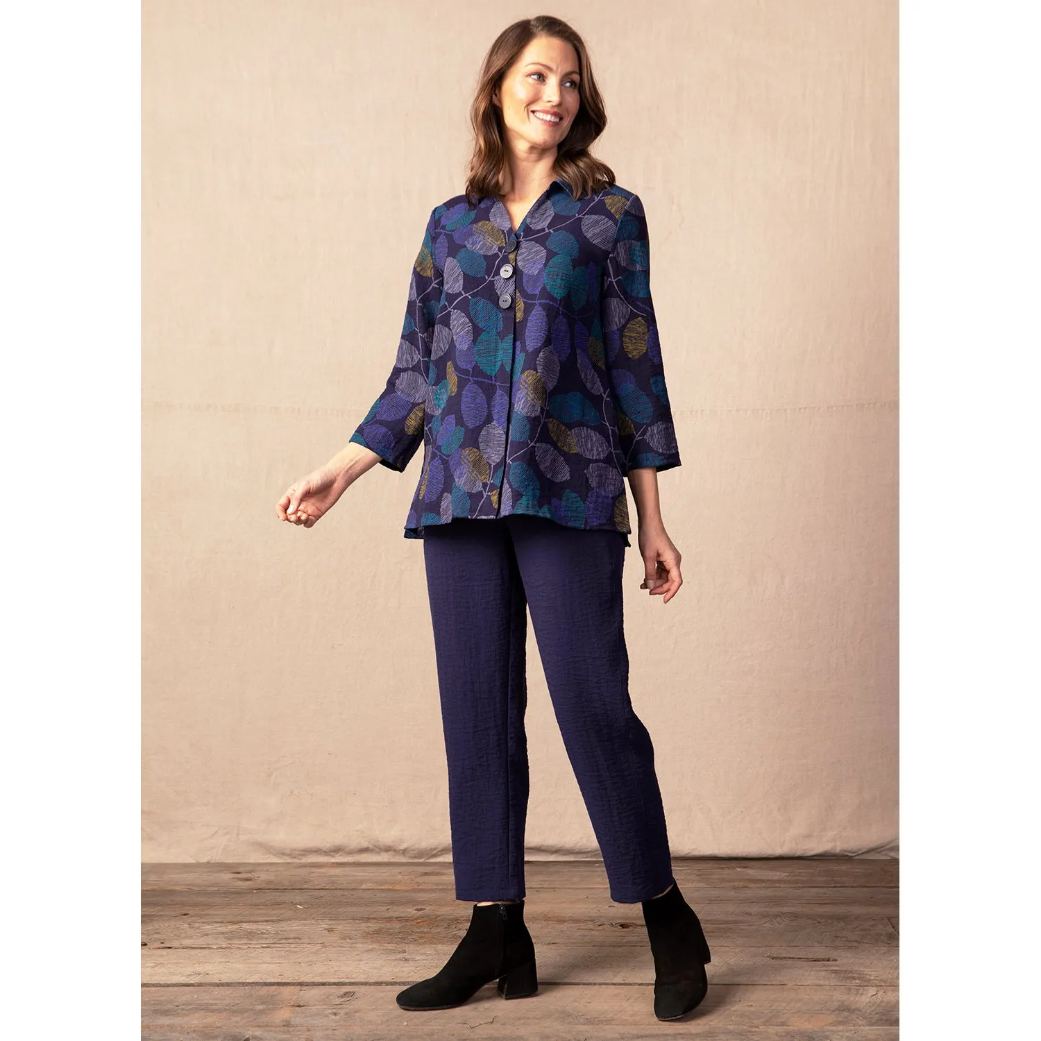 Women's Habitat Falling Leaves Express Travel Tunic Midnight