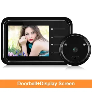 WSDCAM 2.4Inch LCD Video Peephole Doorbell Camera IR Night Vision Video Eye Door Bell Visual Doorbell Smart Home Outdoor Camera