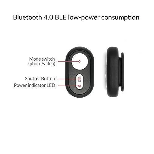 Yi 4k Action Camera Selfie Stick and Bluetooth Remote (Black)